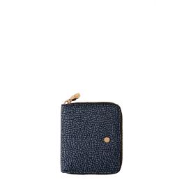 Borbonese Zip Around Medium Wallet with RFID made of Denim Recycled Nylon - 1