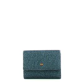 Borbonese Denim Medium Wallet with RFID made of Recycled Nylon - 1