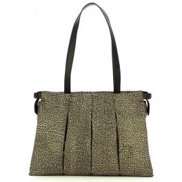 Borbonese Borsa shopping Medium OP Naturale Nero - 1