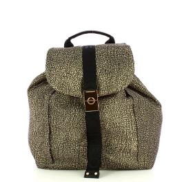 Borbonese Zaino Medium OP Naturale Nero - 1