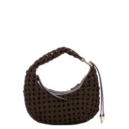 Borbonese Mini Hobo Bag La Nido Testa Moro Nero - 1