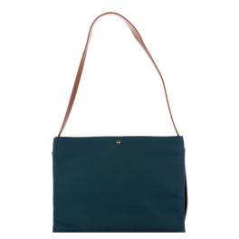 Borbonese Borsa a spalla Hobo S Blu Prussia OP Naturale - 1