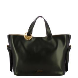 Borbonese Borsa a mano Bridle Medium Nero OP Naturale - 1