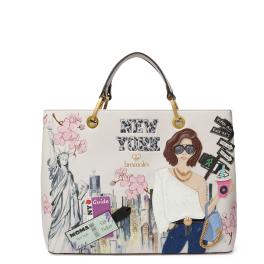Braccialini Borsa a mano Cartoline New York - 1