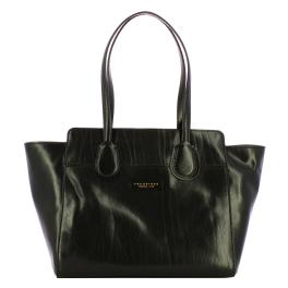 The Bridge Elettra Nero Oro Shopping Bag - 1