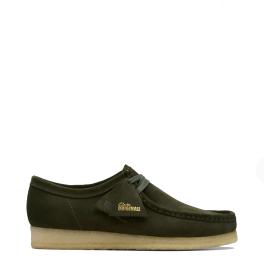 Clarks Scarpa Wallabee Forest Green Suede - 1