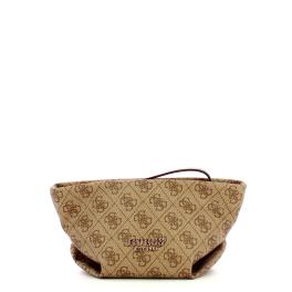 Guess Bustina Eco Evaine Latte Logo Brown - 1