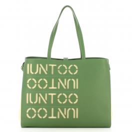 Iuntoo Shopper Media Graziosa con logo Salvia Beige - 1