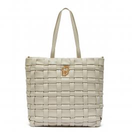Liu Jo Shopping bag intrecciata ecosostenibile Gesso - 1