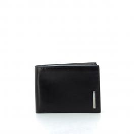 Wallet with coin pouch Blue Square-NERO-UN