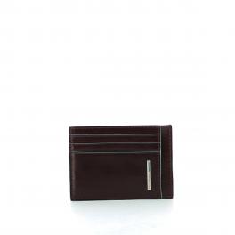 Zipped credit card holder Blue Square-MOGANO-UN