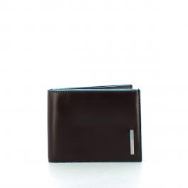 Wallet with coin pouch Blue Square-MOGANO-UN