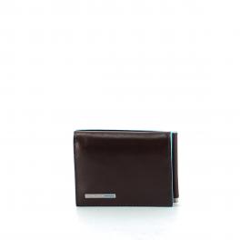 Men wallet w. money clip Blue Square-MOGANO-UN