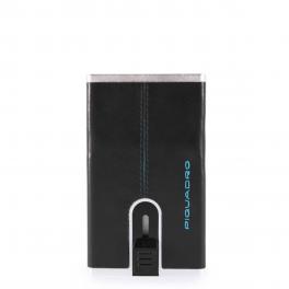 Piquadro Porta carte di credito con Sliding System Blue Square - 1