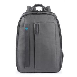 Piquadro Zaino Porta PC Pulse P16 14" Chevron Grigio - 1