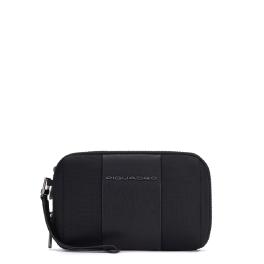 Piquadro Pochette a due scomparti in tessuto riciclato Brief 2 - 1