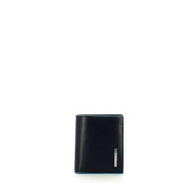 Piquadro Portafoglio Verticale con portamonete RFID Blue Square - 1