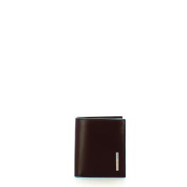 Piquadro Portafoglio Verticale con portamonete RFID Blue Square - 1