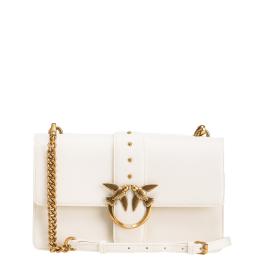 Pinko Borsa a tracolla Love One Classic Bianco Seta Antique Gold - 1