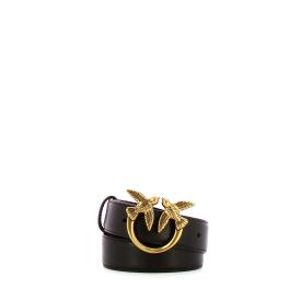 Pinko Cintura Love Berry 3 cm Nero Antique Gold - 1