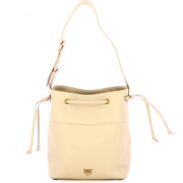 Pinko Borsa Secchiello Classic Beige Grigio Fumo Antique Gold - 1