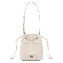 Pinko Borsa Secchiello piccolo Bianco Seta Antique Gold - 1