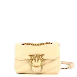 Pinko Mini Borsa a tracolla Love Puff Beige Grigio Fumo Antique Gold - 1