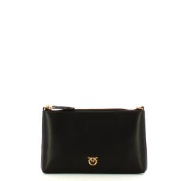 Pinko Pochette Mini Flat Horizontal Nero Antique Gold - 1