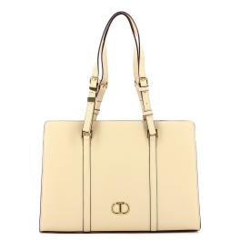 Twin Set Borsa a spalla con Oval T Almond Milk - 1